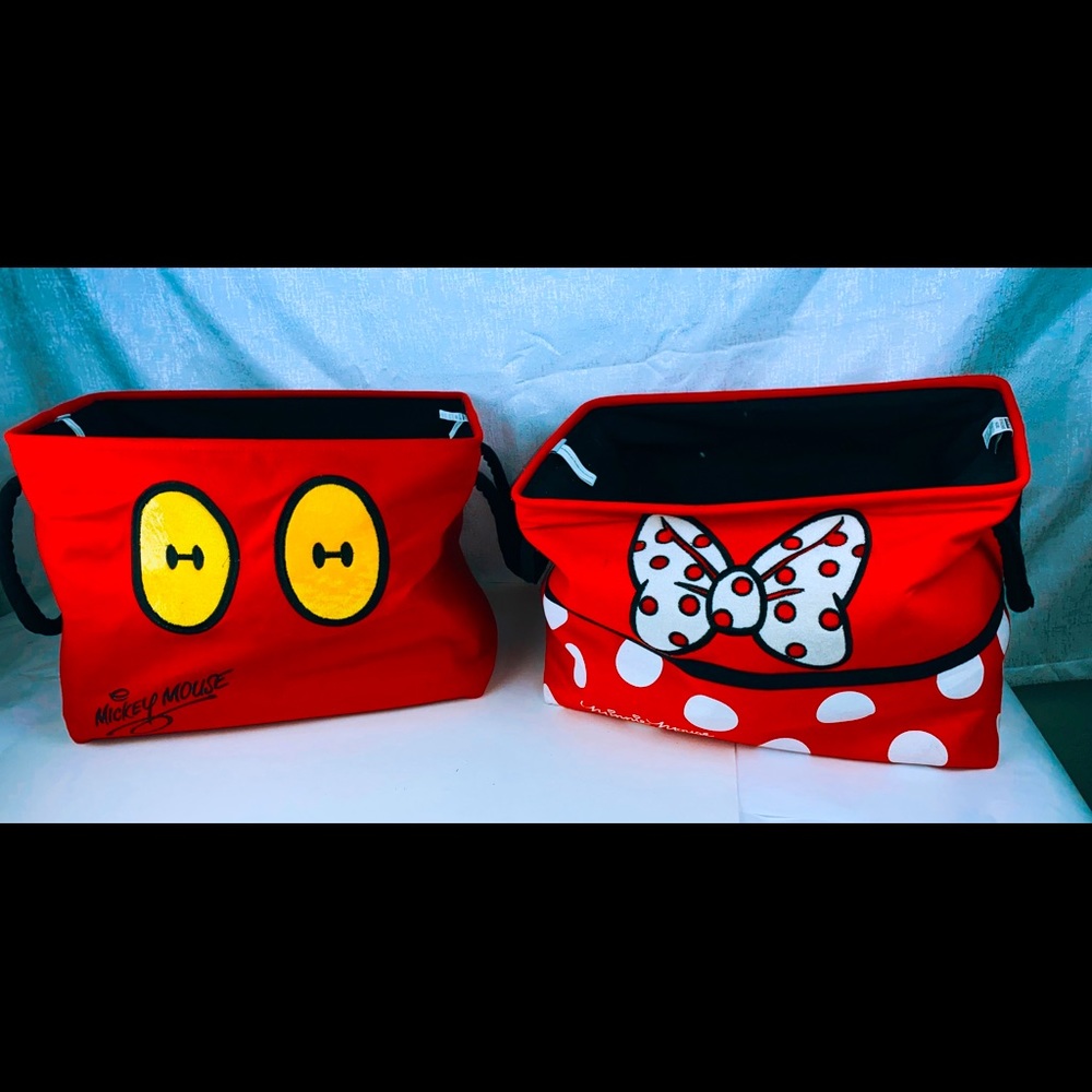 Jumbo Micky & Minnie Red Disney Canvas Totes